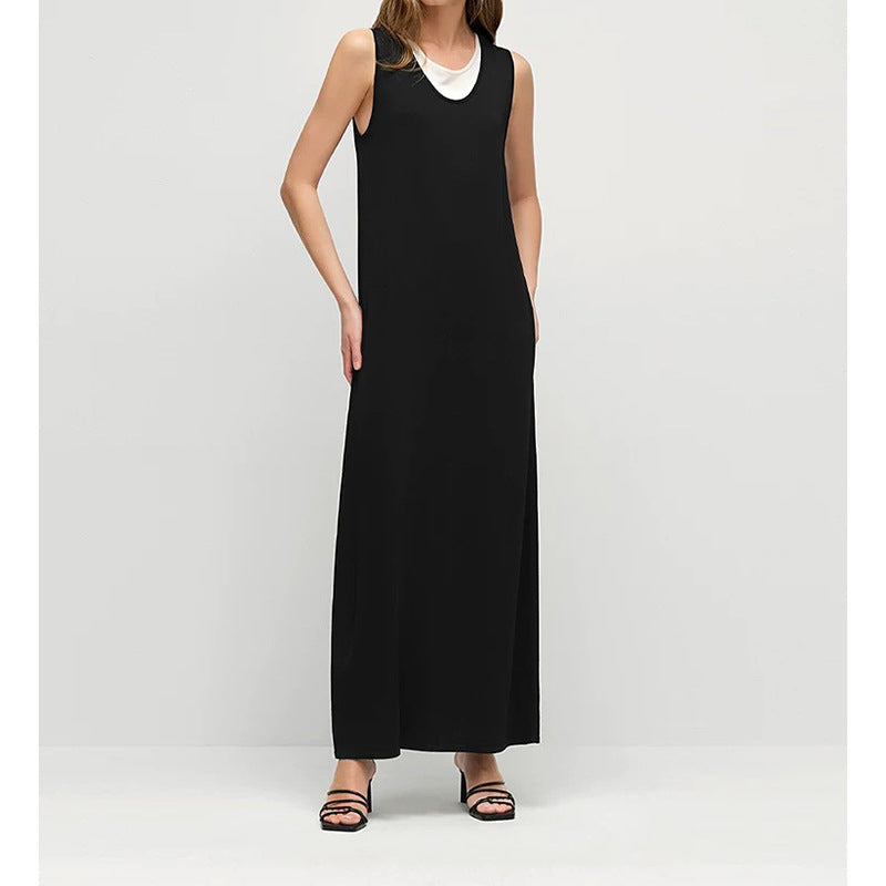 Robe maxi sans manches pour femmes avec un détail en couches Chic und Stil