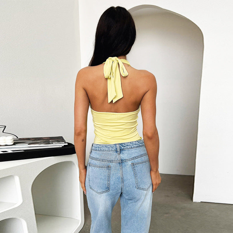 Dame Collier Crop Top Chic und Stil