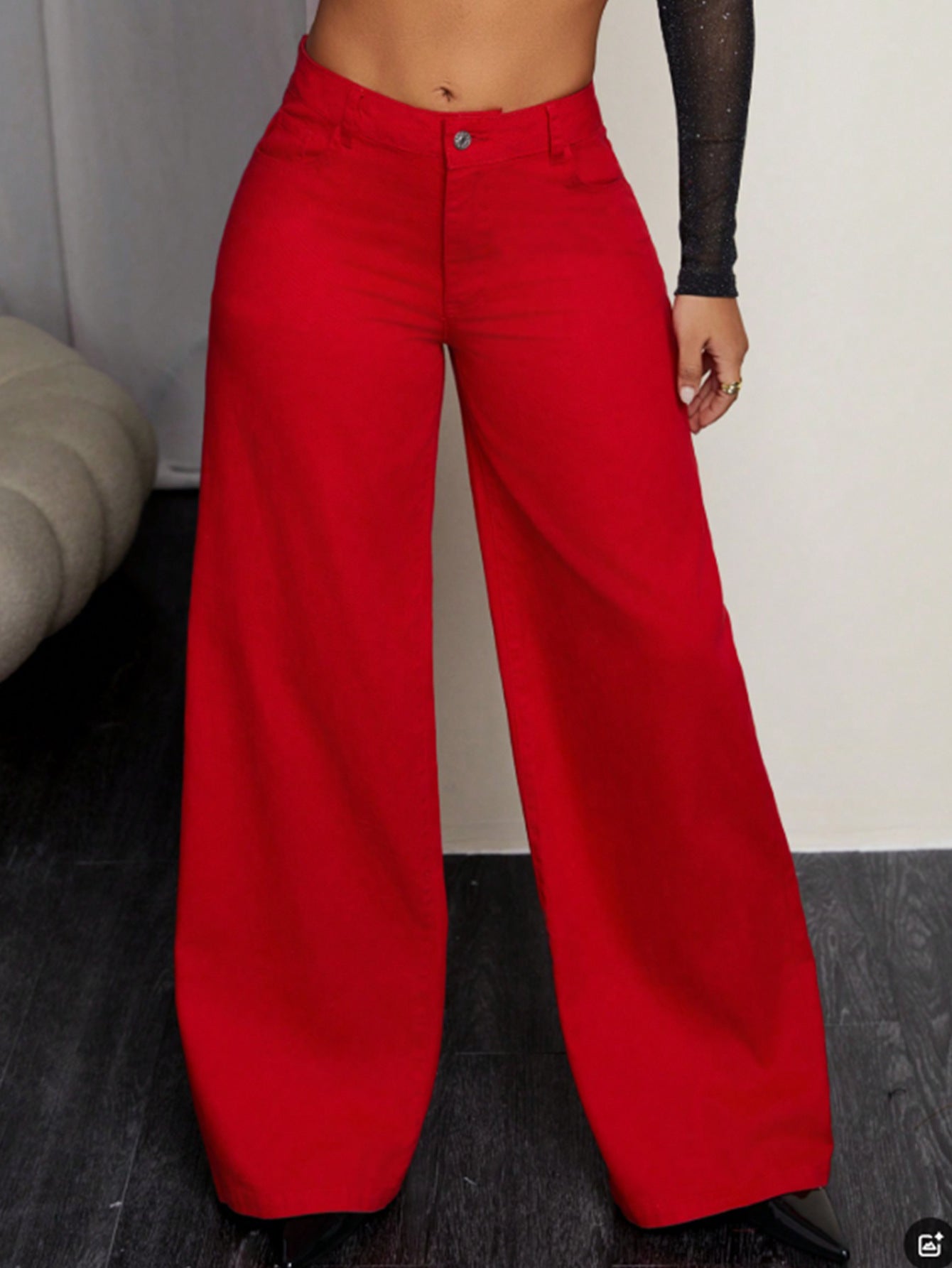 Pantalon taille haute ample pour femmes avec coupe décontractée et design coloré Chic und Stil
