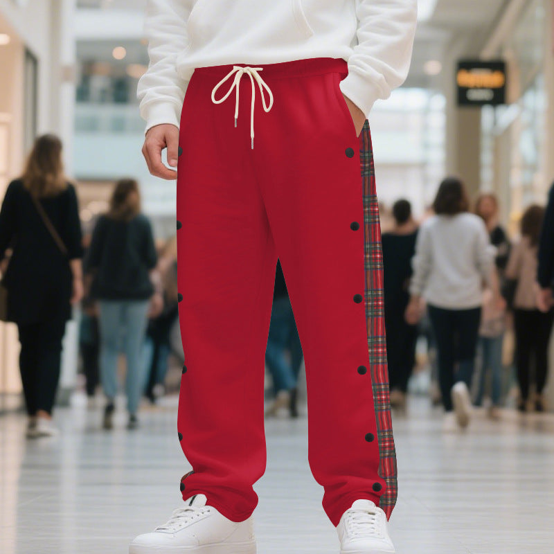 Pantalons de loisirs sportifs pour hommes avec détails à pression Chic und Stil