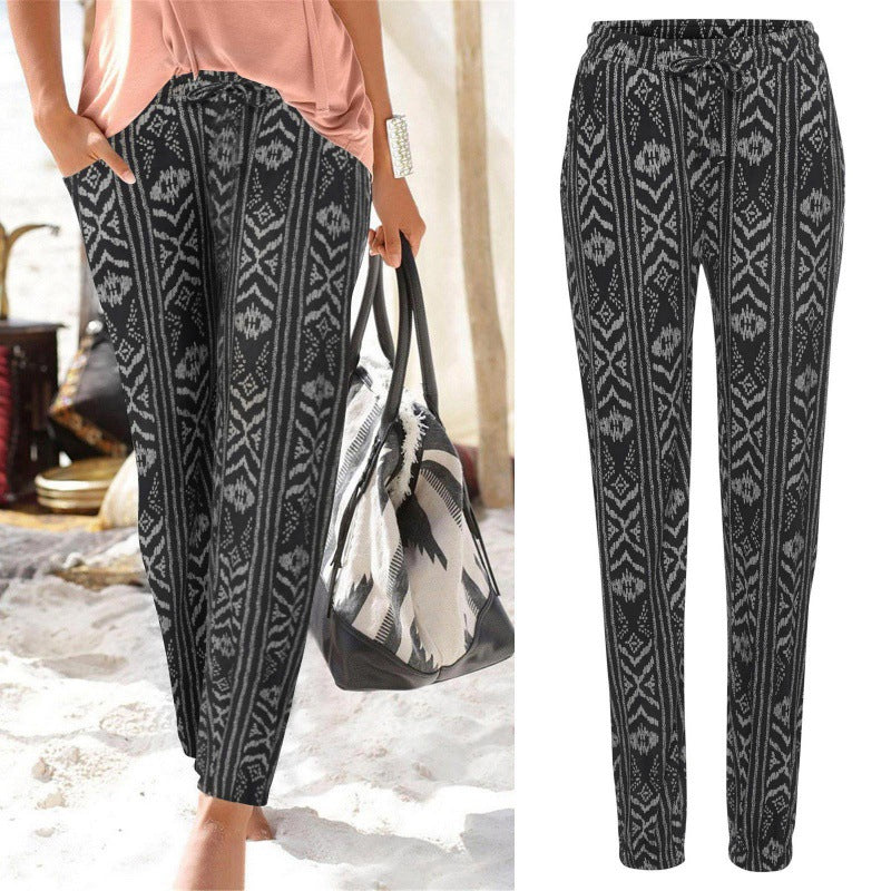Pantalon de loisirs fleuri pour femmes Chic und Stil