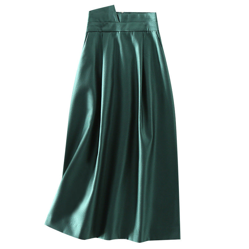 Jupe maxi plissée pour femmes avec taille haute Chic und Stil
