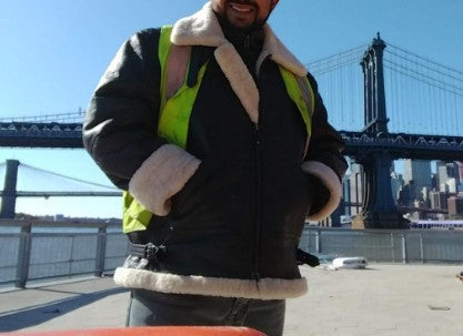 Authentic shearling jacket for men with vintage style Chic und Stil