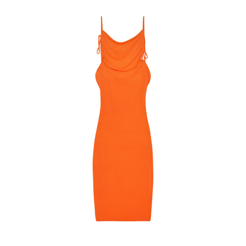 Robe moulante à volants pour femmes avec bretelles réglables Chic und Stil