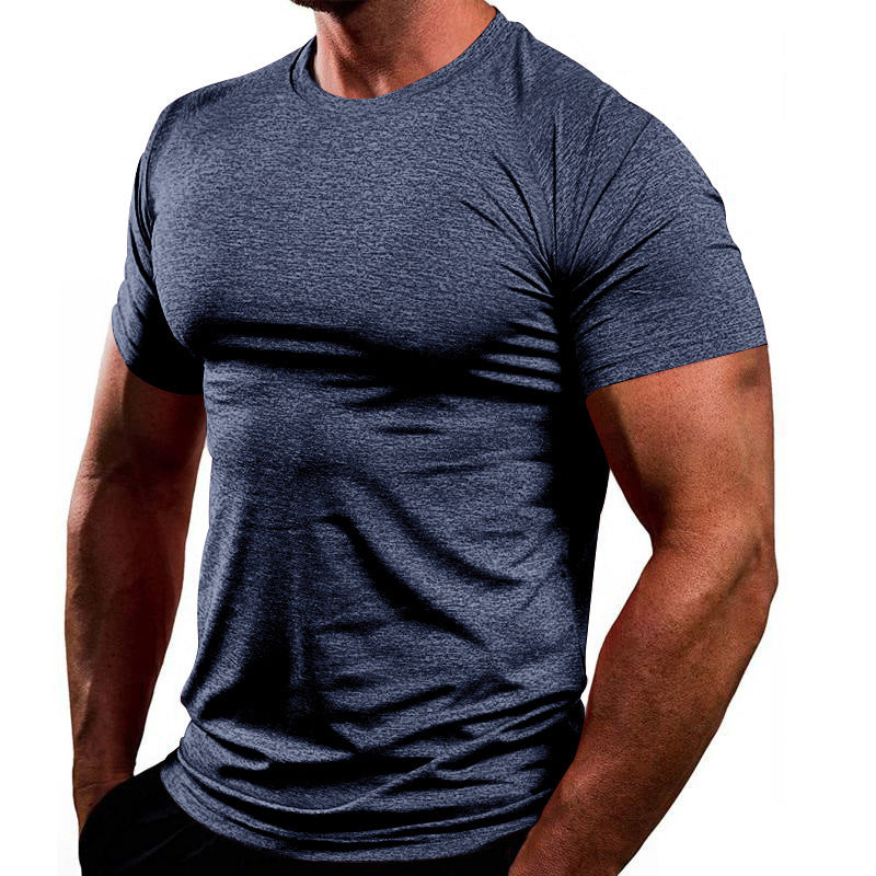 T-shirt de fitness respirant pour hommes en tissu léger avec coupe ajustée Chic und Stil