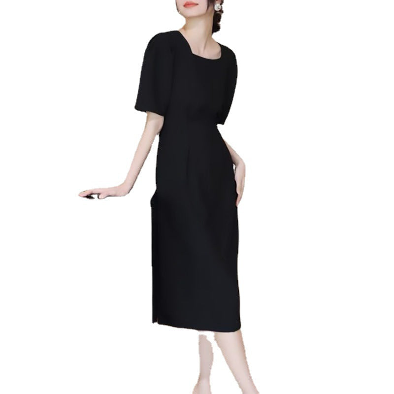 Robe midi élégante pour femme avec détail plissé Chic und Stil
