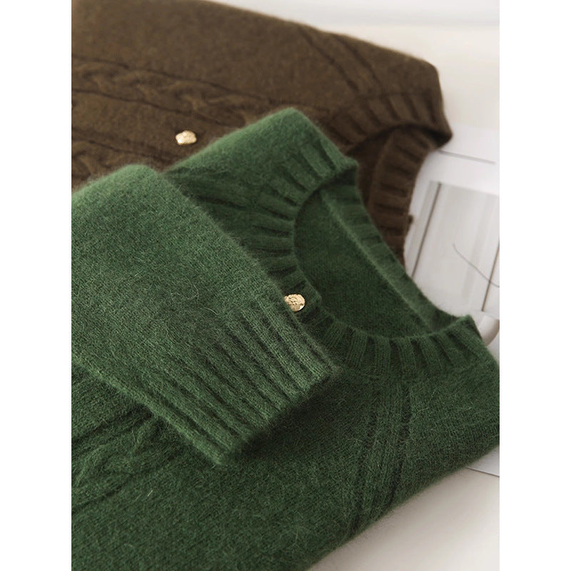 Cardigan en tricot à torsades pour femmes Chic und Stil