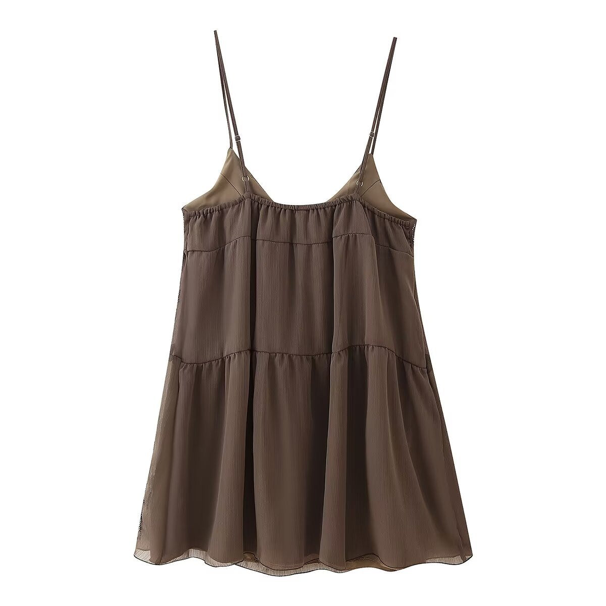 Robe d'été pour femmes avec un élégant décolleté en V et des détails de volants raffinés Chic und Stil