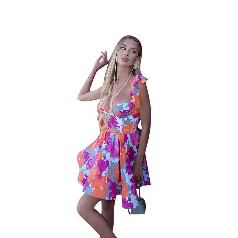 Robes Fit-and-Flare à fleurs pour femmes Chic und Stil