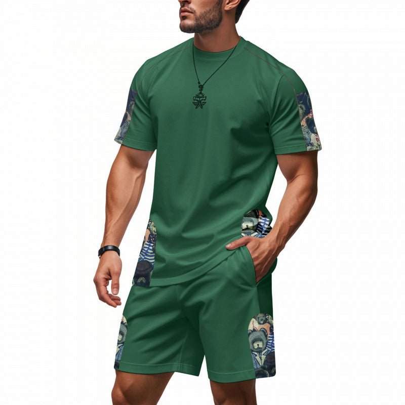 Hommes Ensemble Lounge Imprimé Graphique Chic und Stil