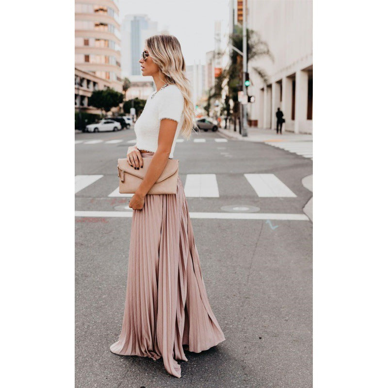 Jupe maxi plissée Chic und Stil pour femmes