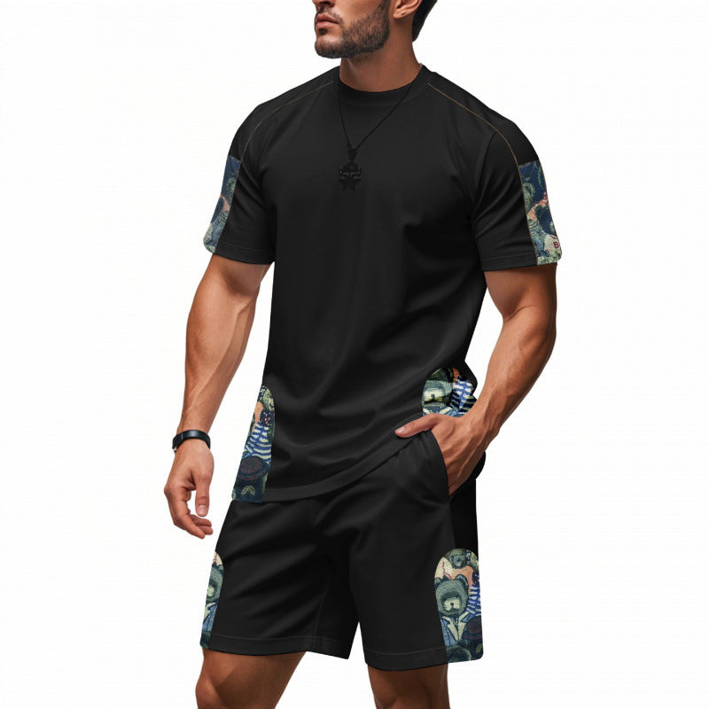 Hommes Ensemble Lounge Imprimé Graphique Chic und Stil