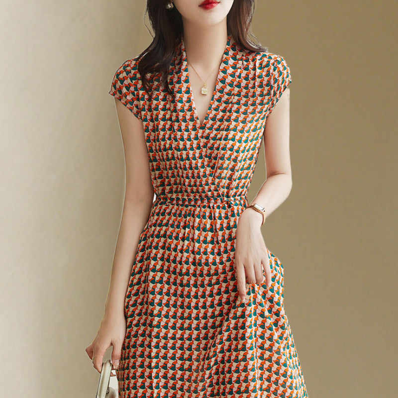Robe midi enveloppante élégante pour femmes Chic und Stil