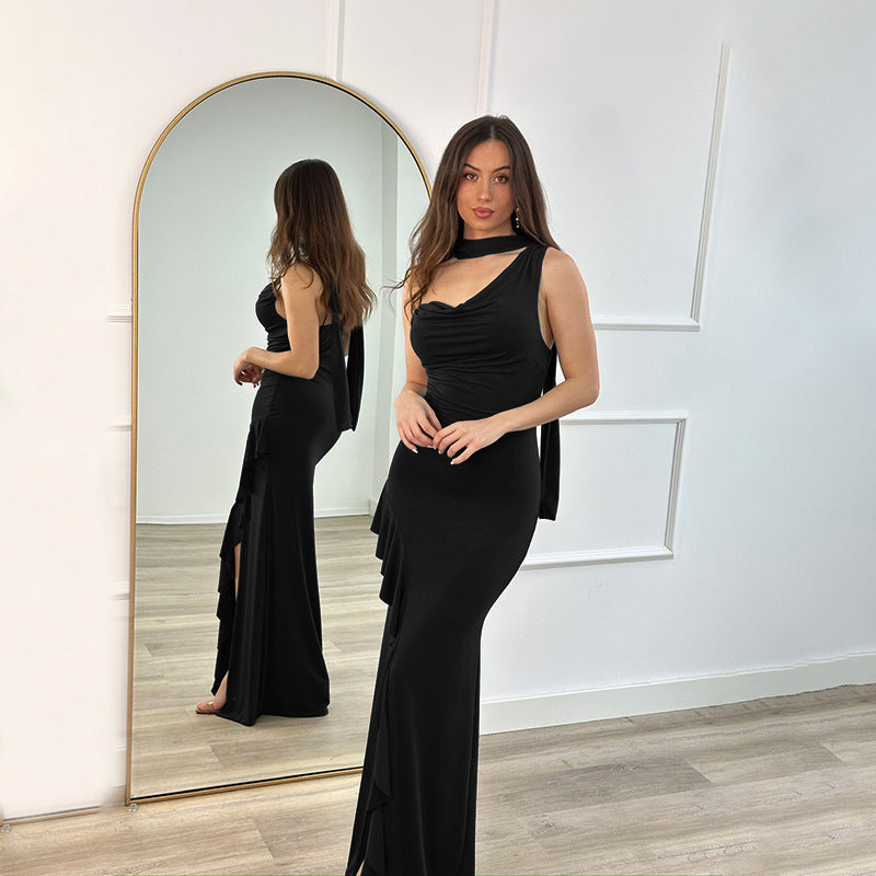 Dames Robe de soirée élégante fendue Chic und Stil