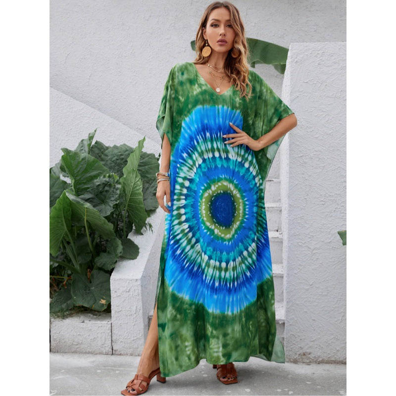 Femmes Bohemian robe de plage en drap de papillon Chic und Stil
