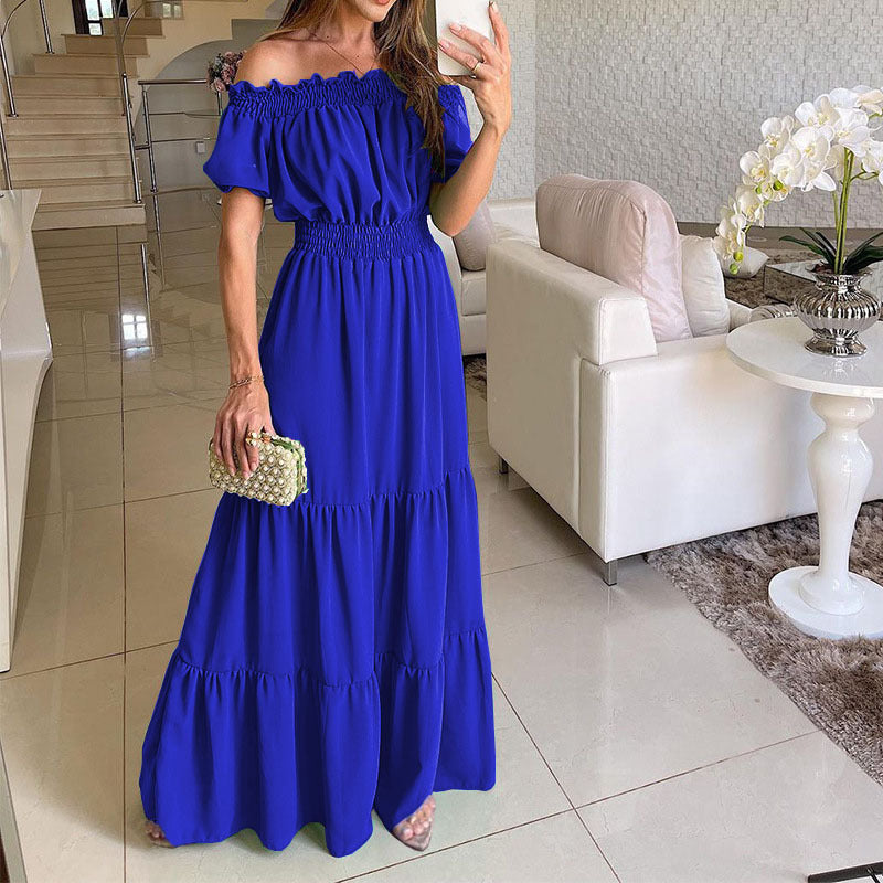 Robe Maxi à volants Off-Shoulder Chic und Stil