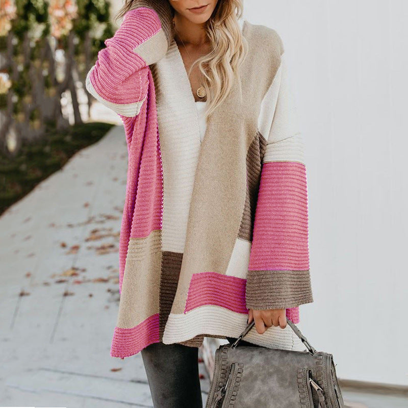 Cardigan féminin à la mode avec tricot doux et manches spacieuses Chic und Stil