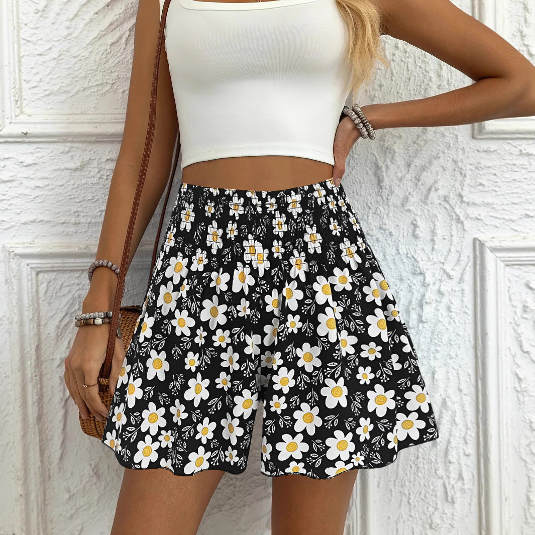 Shorts Chic und Stil à coupe décontractée imprimé floral pour femmes
