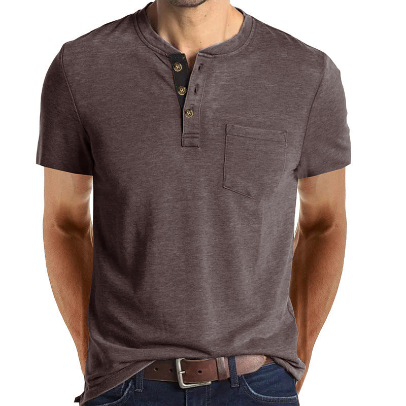 Chemise Henley à manches courtes pour hommes avec détail de poche Chic und Stil