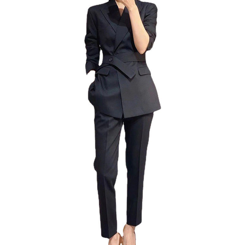 Blazer ajusté ceinturé pour femmes Chic und Stil 1750846960