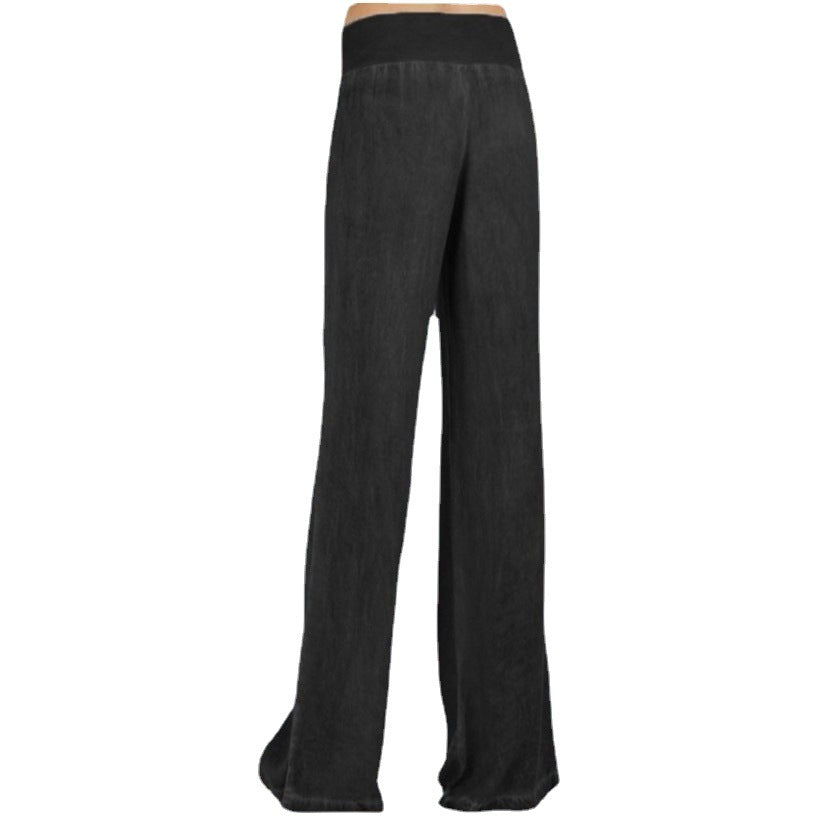 Wide palazzo pants for women with comfortable waist Chic and Style