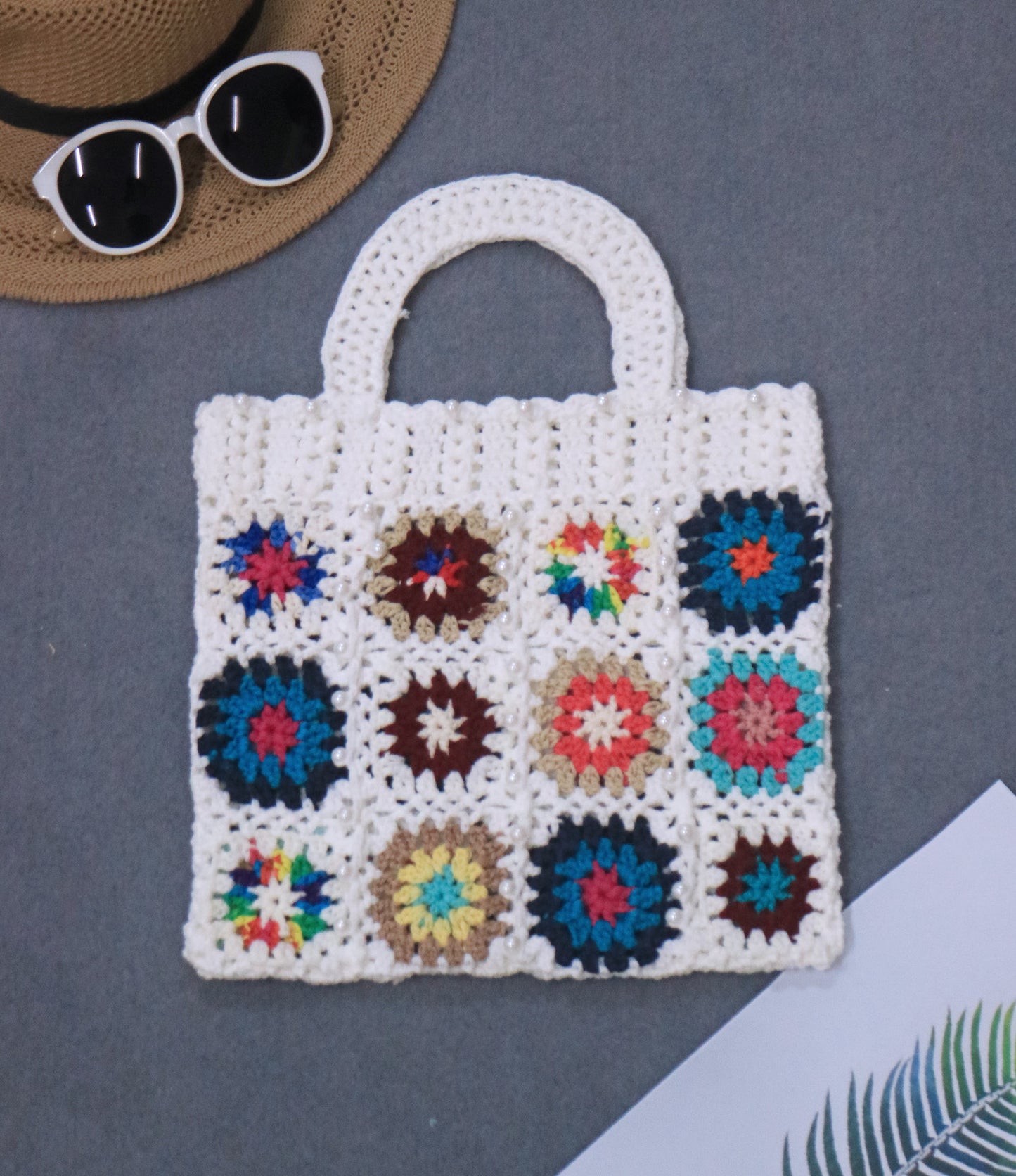Sac fourre-tout en crochet fait à la main pour femmes Chic und Stil