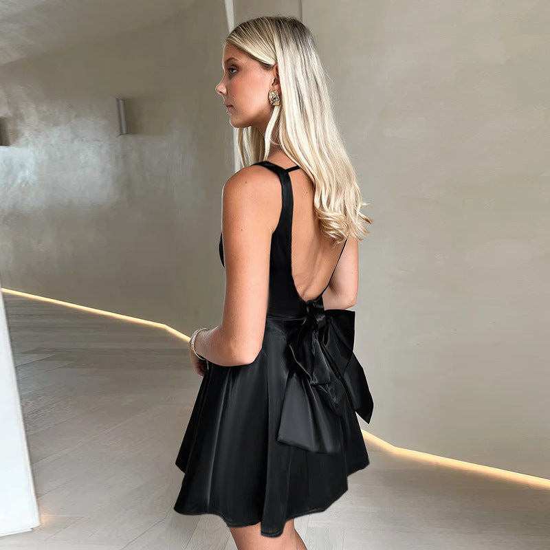 Robe Fit-and-Flare en satin pour dames Chic und Stil