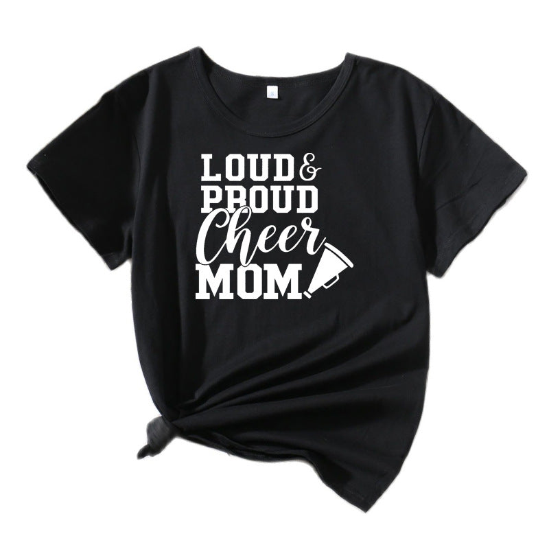 T-shirt graphique Mama Cheerleading Femme Chic und Stil