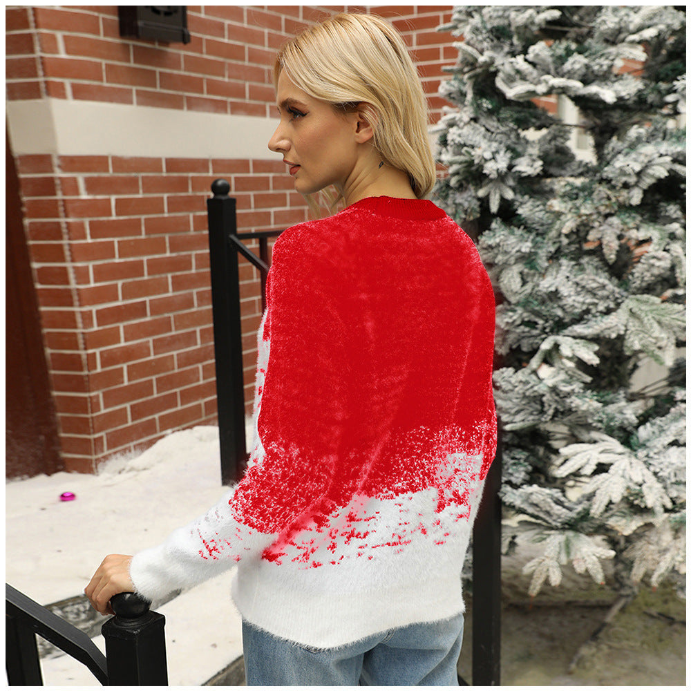 Pull hiver à motifs de flocons de neige pour femmes Chic und Stil