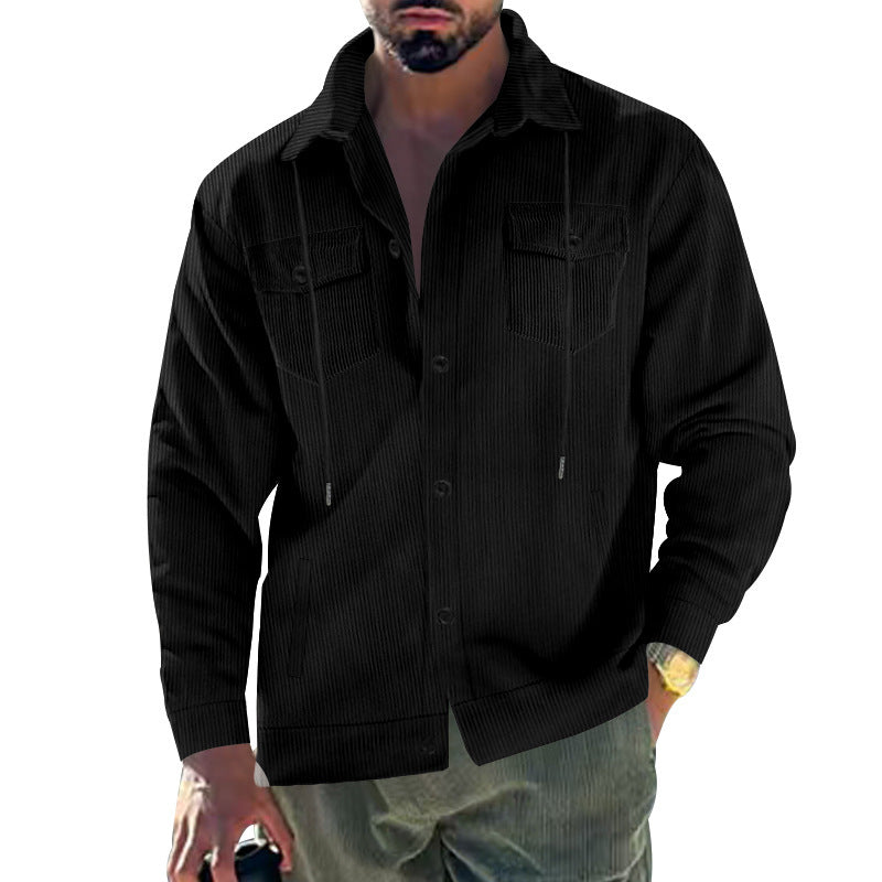 Veste en corduroy tendance pour hommes avec poches poitrine pratiques et design structuré Chic und Stil