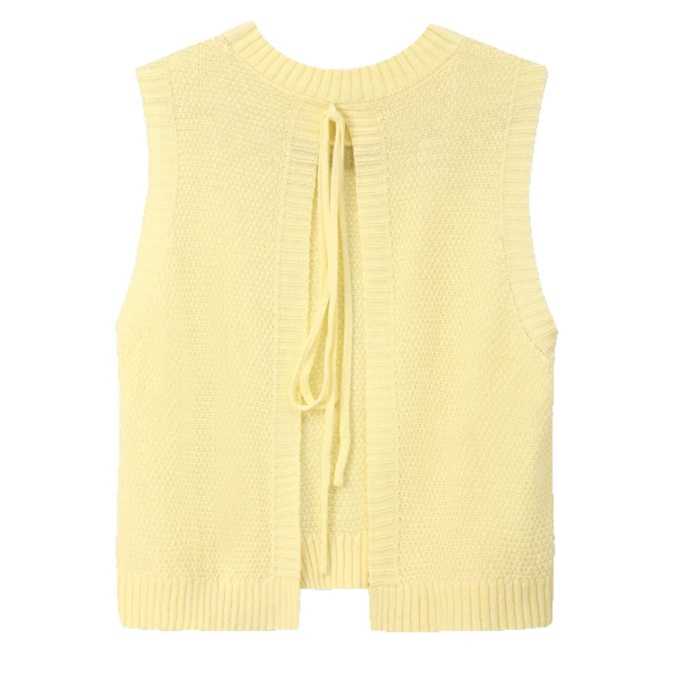 Pull en tricot à la mode pour femmes avec dos ouvert et détails de lacets Chic und Stil