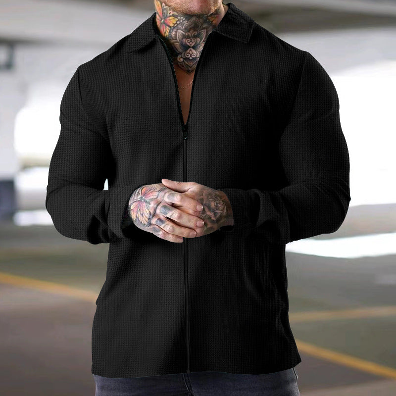 Veste à zip fonctionnelle pour hommes en matériau de haute qualité avec design structuré Chic und Stil