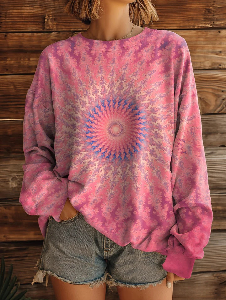 Sweat-shirt pour femmes avec design mandala créatif Chic und Stil