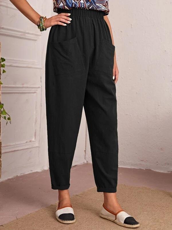 Pantalon confortable pour dames avec taille élastique et poches pratiques Chic und Stil