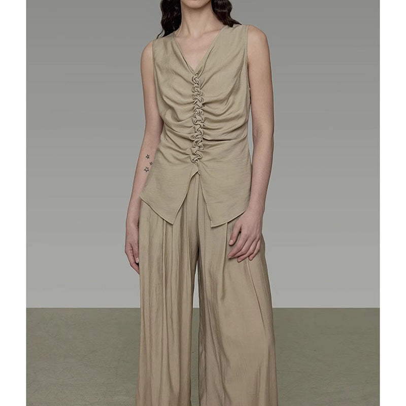 Haut asymétrique froncé pour femme Chic und Stil