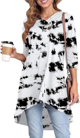 Tunique asymétrique pour femmes avec motif créatif Chic und Stil