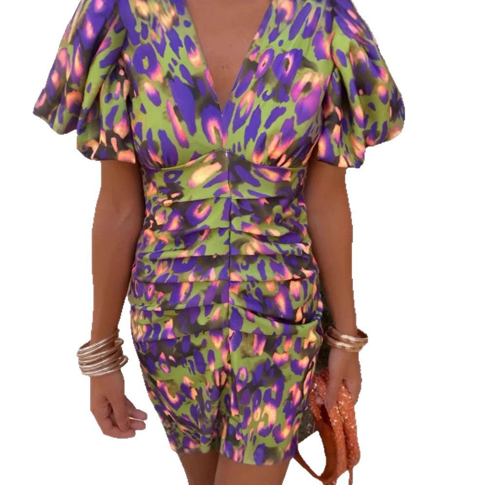 Robes enveloppantes à manches bouffantes élégantes pour femmes Chic und Stil