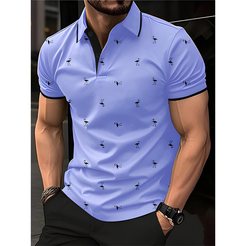 Polo-shirt imprimé de loisirs pour hommes Chic und Stil
