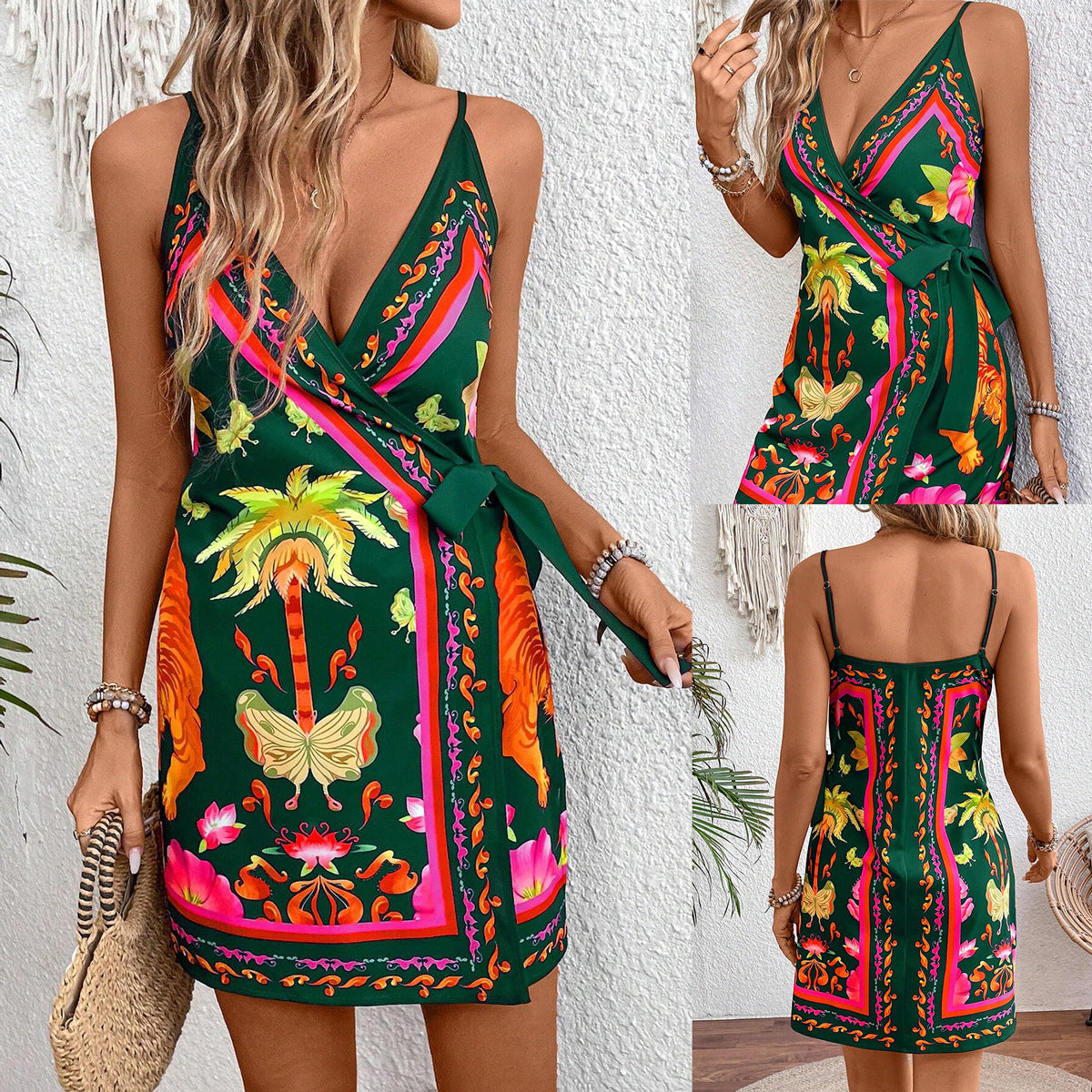 Robe mini enroulée Chic und Stil pour femmes