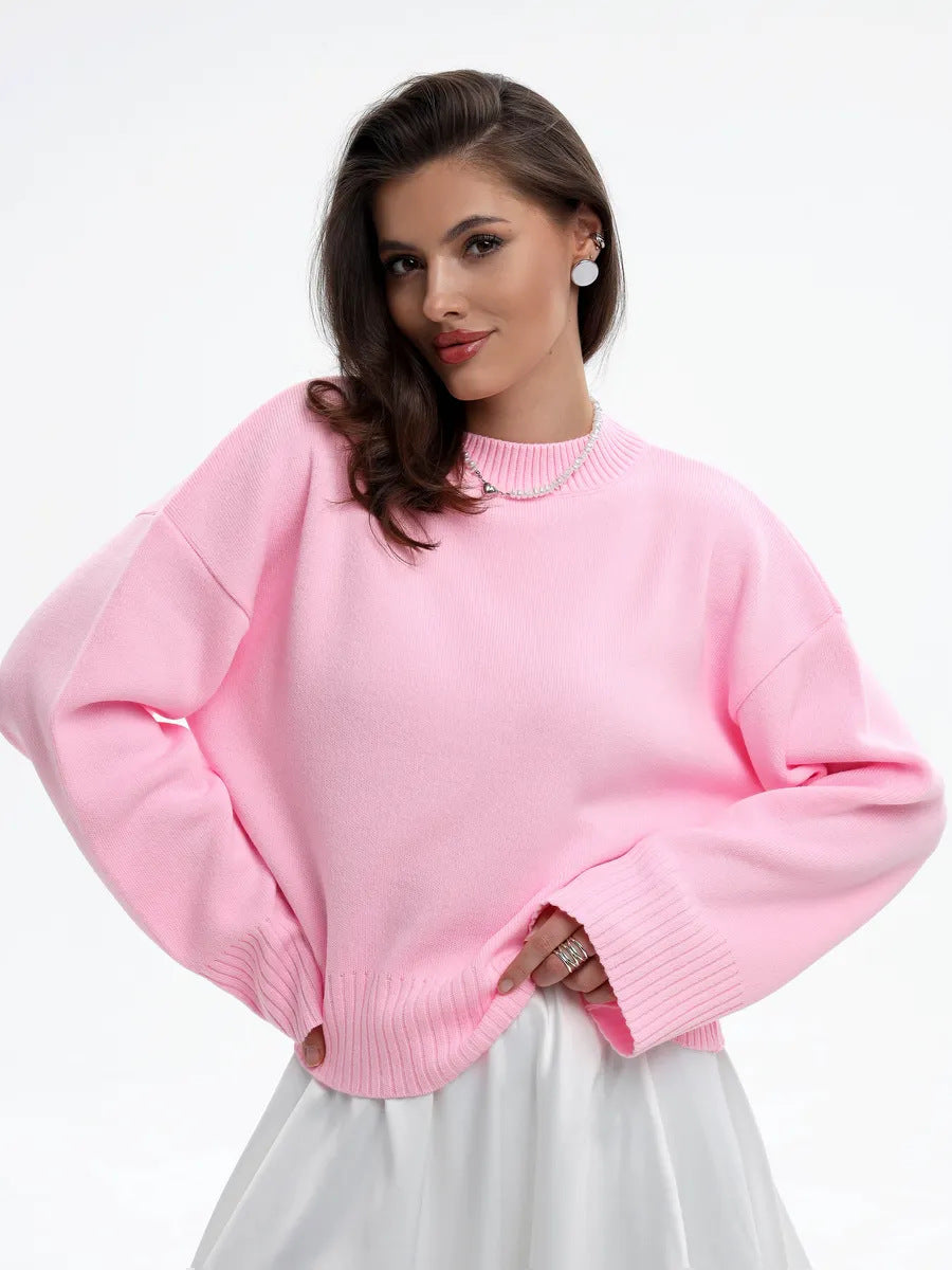 Dames Pull ample confortable avec motif côtelé texturé Chic und Stil
