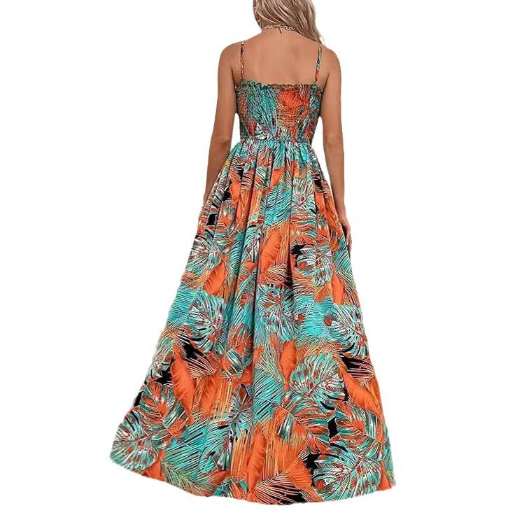 Robe maxi femme avec bretelles spaghetti ajustables Chic und Stil