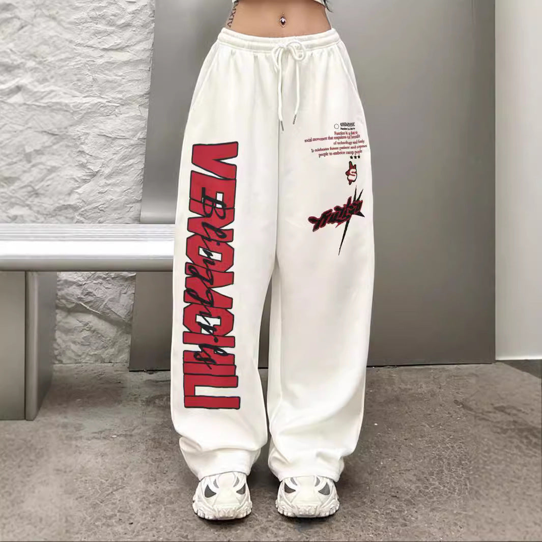 Pantalons de loisirs urbains pour femmes avec des détails d'impression accrocheurs Chic und Stil