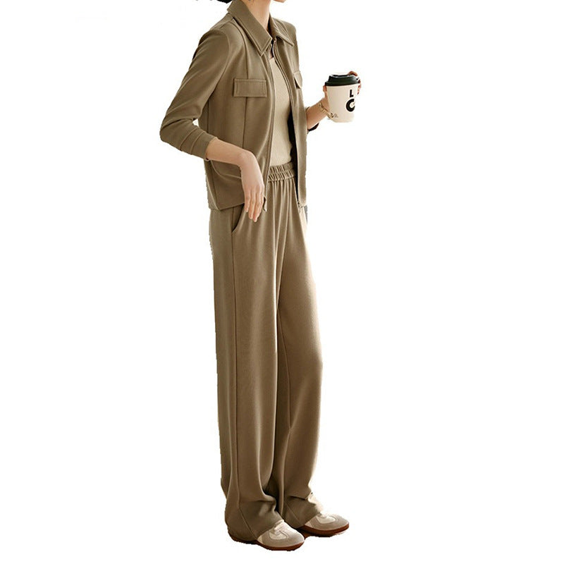 Chic and stylish casual jacket and pants set for women