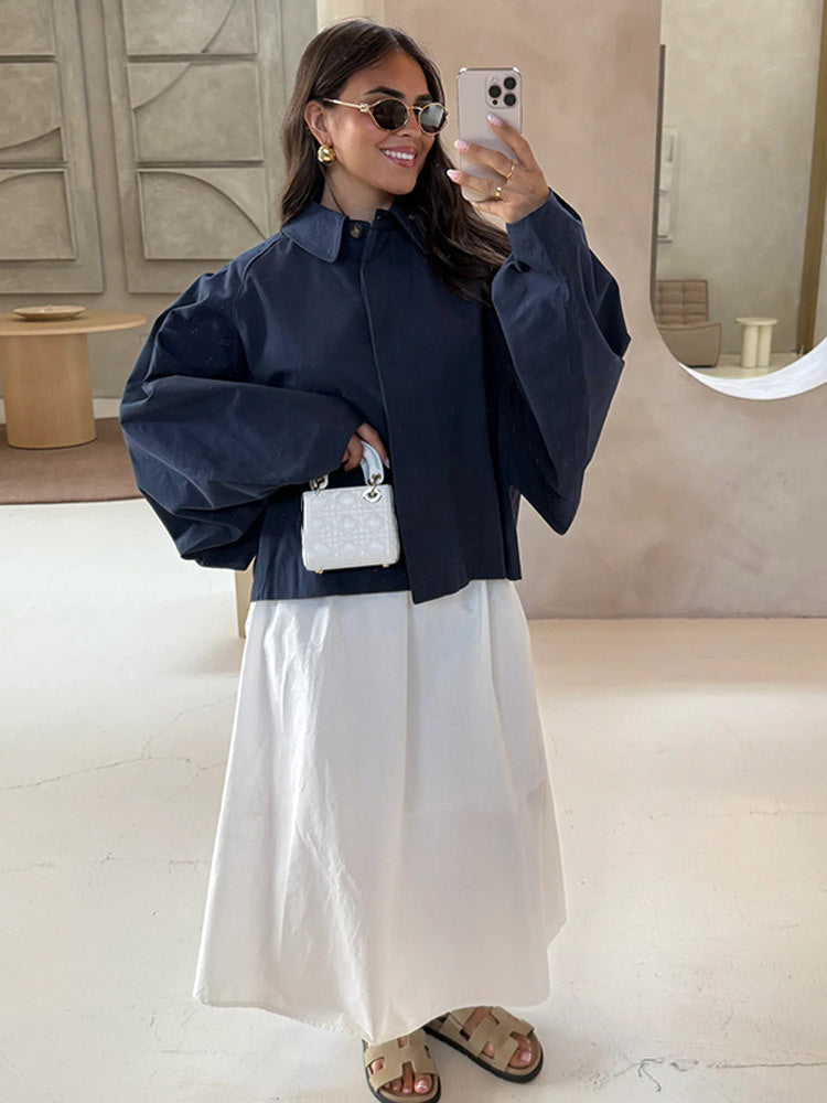 Chemisier oversize pour femme avec des manches bouffantes décoratives Chic und Stil