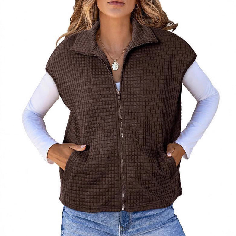 Gilet matelassé pour femmes avec fermeture éclair pratique et poches latérales Chic und Stil