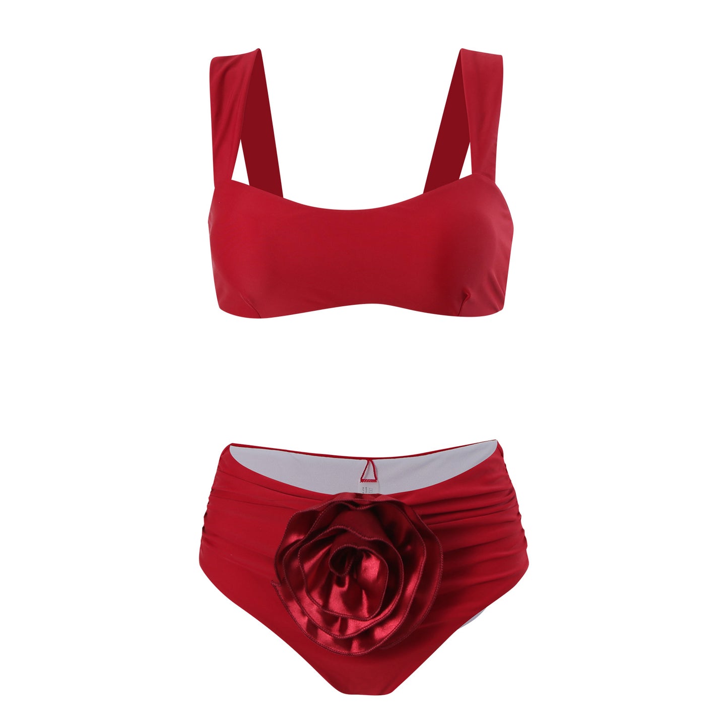 Bikini taille haute pour femme avec décor floral et larges bretelles Chic und Stil
