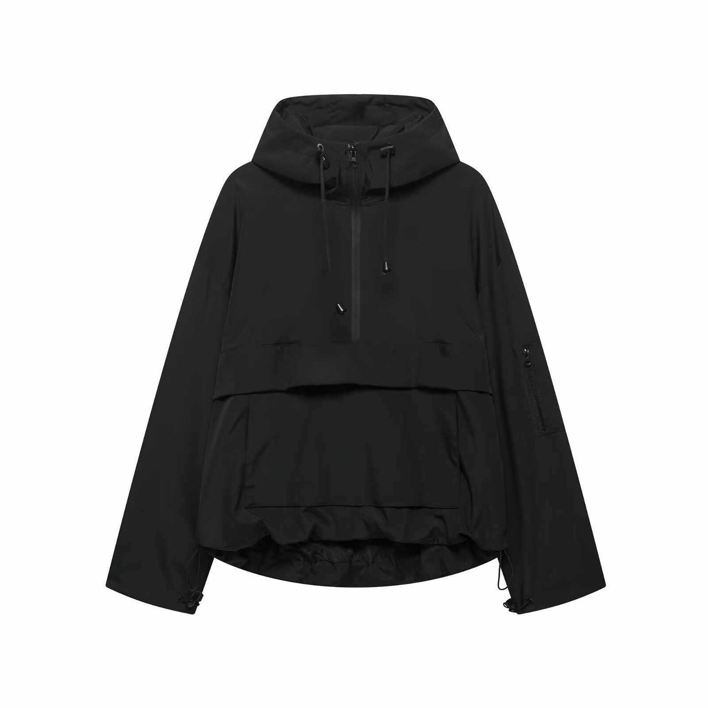 Damen wasserabweisende Anorakjacke mit praktischen Taschen Chic und Stil