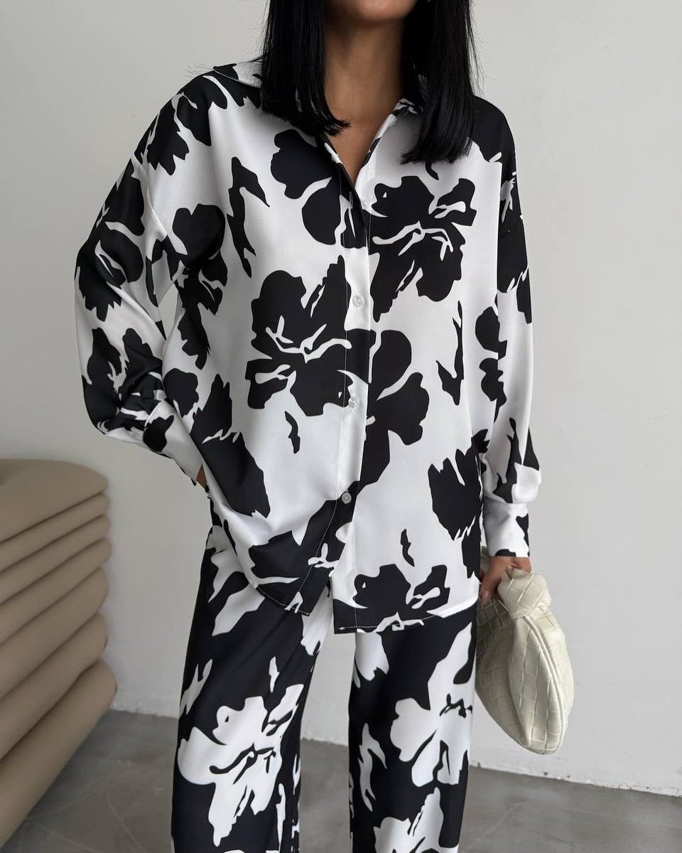 Dames élégante blouse en satin Chic und Stil