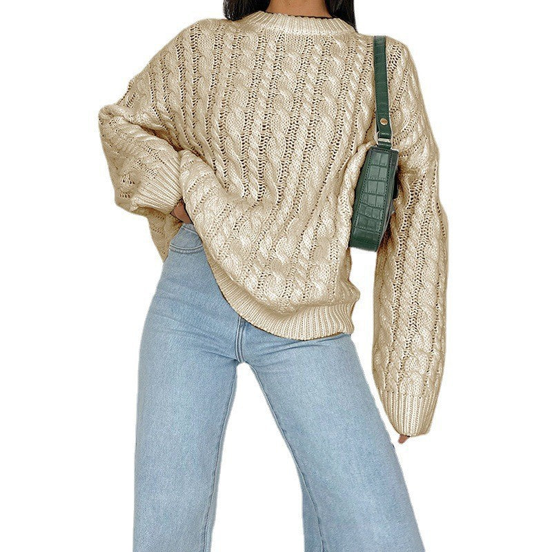 Pull en grosse maille pour femmes avec un motif torsadé raffiné en matériau doux Chic und Stil