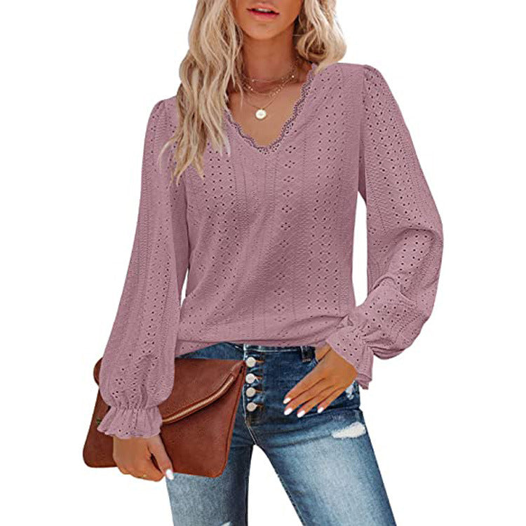 Chemisier femme avec coupe romantique et broderie détaillée Chic und Stil